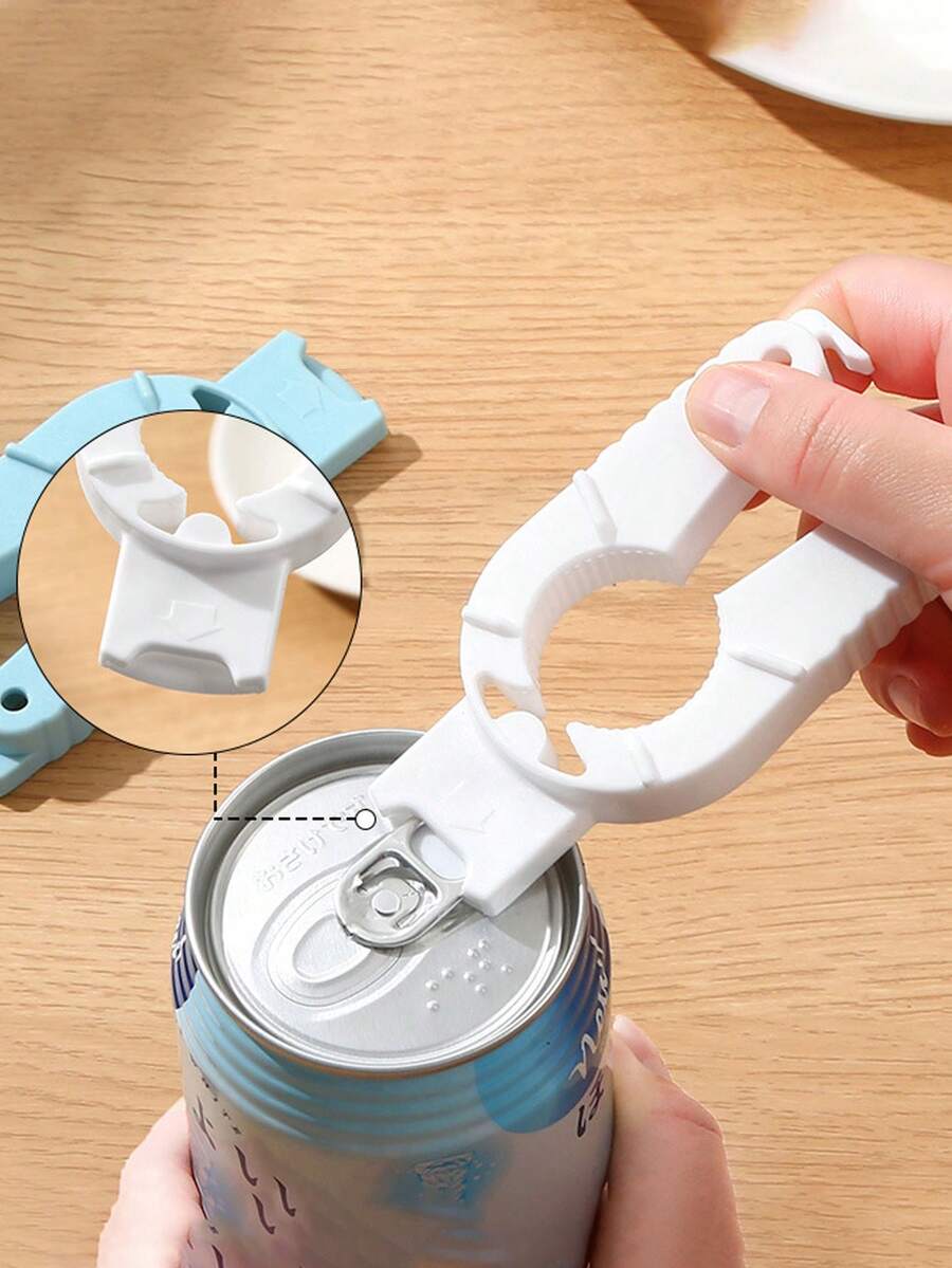 Plastic Bottle/Can Opener Without Battery, Easy Grip Rotary Cap, Suitable For Soda & Beverage Bottles, Magnetic Japanese-Style Opener - Multicolor - View 1