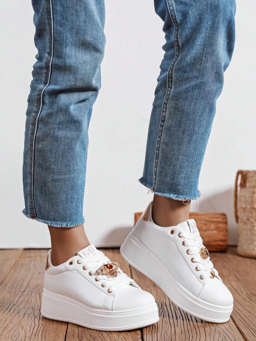 Women's Versatile Comfortable Casual Sports Sneakers - Champagne - View 1