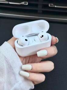 无线耳机，具备深度主动降噪功能，兼容安卓和iOS系统，高保真音质，强劲低音，低延迟，真无线蓝牙耳塞，办公降噪耳机 - 白色 - 查看 2