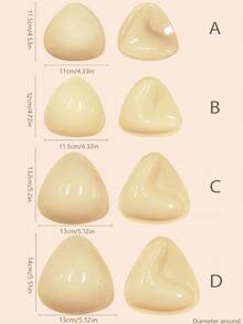 Miếng độn ngực hai mặt, miếng độn ngực nâng ngực, miếng độn ngực tự dính, miếng dán ngực hình tam giác bằng silicon thoáng khí, miếng độn ngực dày dặn có thể tái sử dụng dành cho nữ, dùng cho áo ngực thể thao không dây, bikini, đồ bơi, miếng dán ngực, miếng dán ngực màu trắng tuyết, trang phục hóa trang. - Nhiều màu - Xem 11