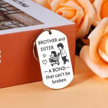 1pc Christmas Gifts For Brother, Big Brother Gifts From Sister, Christmas Stocking Stuffers For Boys Brothers, Funny Big Sister Little Brother Gifts, Valentines Day Gifts For Brother From Sister - Silver - View 5