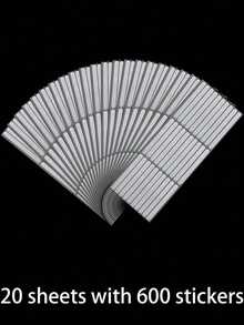 600/300/60/30pcs Transparent Double-Sided Nail Art Tape, Suitable For Stamping Nail Stickers - Self-Adhesive Striped, Beauty Salon Display Packaging, Alcohol-Free, Easy To Use, Nail Art Supplies, Strong Adhesive | Transparent Tape | Precise Application Slot, Nail Art Supplies, Nail Tools, Back To School, Nail Art, Stamping Nail Art Tools - Multicolor - View 11