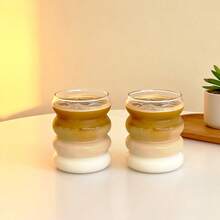 1/2/4个装 350毫升和500毫升玻璃杯,螺旋杯,抹茶杯,水杯,咖啡杯,高硼硅玻璃杯,适用于冰咖啡、饮料、果汁、抹茶、牛奶,是返校礼物和冬夏居家使用的理想之选。 - 彩色 - 查看 11