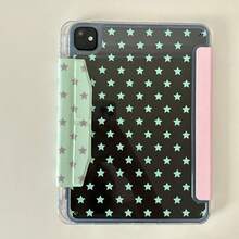 极简绿色星星可爱扁平保护套，兼容苹果第11代平板电脑、Pro 2025新款、可爱第10代、时尚Air 7/6，带笔槽，防弯折11英寸平板电脑保护套，适合女孩使用 - 薄荷綠 - 查看 8