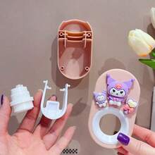 SANRIO Cartoon Cute Wall-Mounted Automatic Toothpaste Dispenser Set, Adorable Toothpaste Dispenser, Toothpaste Squeezer, Perfect Valentine's Day Gift, Thoughtful Gift - Red and Blue Large Size - View 4