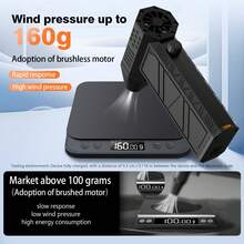 150,000 RPM Cordless Turbine Fan Powerful Airflow With Multi-Speed Settings Portable Blower 8,000mAh Long-Lasting Battery Ideal For Dust Removal, Snow Clearing, Barbecuing, Inflation, Cooling, And More - 黑色的 - 查看 7