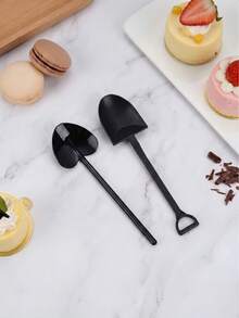 5/50/100个装一次性塑料迷你甜点勺，塑料迷你冰淇淋甜点勺/布丁酸奶勺，适合家庭或派对使用，婚礼派对甜点勺 - 彩色 - 查看 1