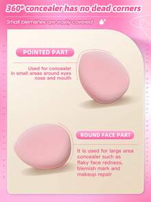 9件套化妆工具套装，包括：3个化妆海绵+3个迷你气垫粉扑+3个迷你气垫粉扑 - 彩色 - 查看 3