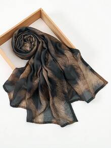 1 chiếc khăn trùm đầu nữ phong cách Bohemian Ombre họa tiết da báo, khăn quàng cổ đường phố mùa thu/đông, phù hợp để sử dụng hàng ngày. - da báo - Xem 7