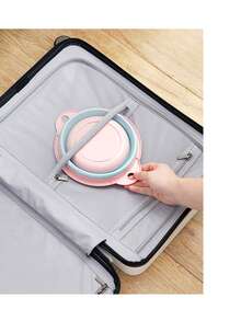 Palangana plegable y compacta, palangana de agua para dormitorios de estudiantes, palangana de lavado portátil para viajes, al aire en el hogar - Multicolor - Ver 7