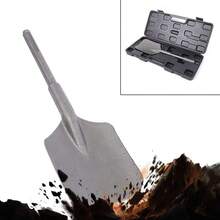 SHIOUCY Silver Clay Spade Chisel Bit 15.7x5.1in For Construction Demolition, Excavation Chisel Bit For Concrete Brick, Shovel Chisel Bit For Landscaping Trenching, Five-Pit Chisel Bit For Soil Shoveling - Modern - View 2