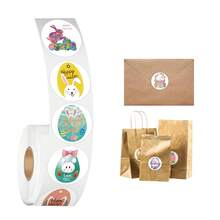 500PCS Tape Round-Easter Egg Stickers Roll Stickers Roll For Scrapbook Journaling Laptop Bumper Skateboard Water Bottles Computer Phone - Random Style - View 3