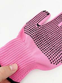 4/1 Pair Thick Hairstyling Silicone Dotted Curling Iron, Crimping Clamp, Straightener With Heat Resistant Gloves - Multicolor - View 9