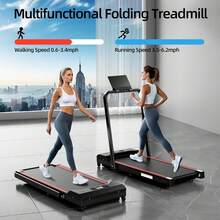 3.0 HP Quiet Folding Treadmill, 3 Workout Modes, Knee Protection Cushioning, Space Saving Under Bed Storage, For Home Apartment Office Fitness - 美規B型插(110-127V) - 查看 3