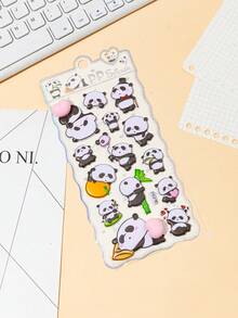 Conjunto de adesivos 3D de animais fofos de desenho animado (lançado em 2026), incluindo coelho, urso, panda e pônei arco-íris. Adesivos reutilizáveis e à prova d'água para decoração DIY e capas de celular. - Multicolorido - Ver 6