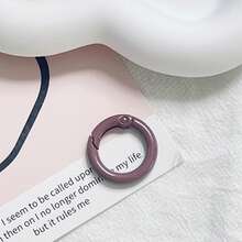 Factory Direct Zinc Alloy Spring Ring Handbag Luggage Clothing Round Ring Small Accessories Round Hanging Ring - Coffee Brown - View 12