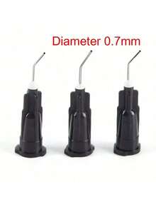 100支/包 牙科预弯冲洗针，弯针，酸蚀树脂流动复合树脂针，一次性涂抹器 - 彩色 - 查看 7