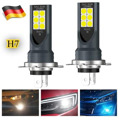 2er-Pack Auto Nebelscheinwerfer H1/H4/H7, leistungsstarke Beleuchtung mit hoher Helligkeit, robuste Konstruktion für lange Lebensdauer, reduziert Blindheit bei anderen Fahrern, ideal für Nebel, Schnee & schlechte Wetterbedingungen, praktisches für deutsche Autofahrer auf jeder Fahrt