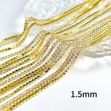 1m DIY Nail Art Ultra-Thin 1.5mm Silver-Copper Bead Chain, Holiday Gift Nail Art Supplies Nail Jewelry Nail Gems - Multicolor - View 5