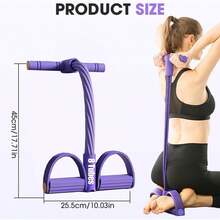 8 Tube Pedal Resistance Device 2026 Foot Pedal Puller Exercise Band & Figure 8 Band, Adjustable For Abdomen Arm Waist Leg Training - Blue - View 9