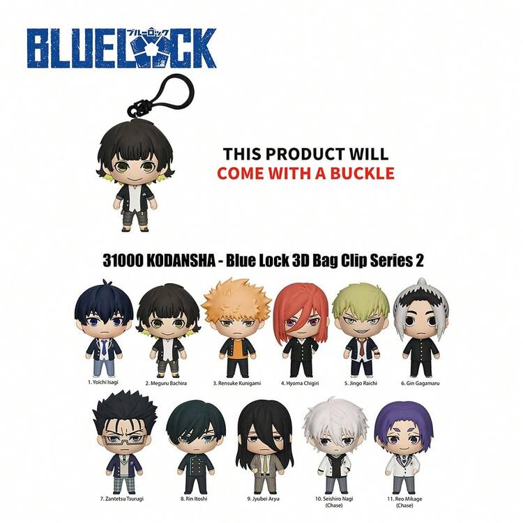 kodansha Blue Lock Officially Licensed Blind Bag Keychain (1PC)-3D