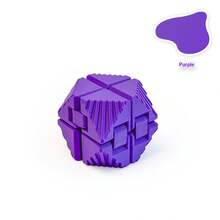 1pc 2026 New 3D Printed Magic Cube, Colorful Creative Stress Relief Infinite Folding Puzzle Cube, Ideal Gift For Friends, Family, Birthday, Party, Unisex - Multicolor - View 5