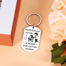 1pc Christmas Gifts For Brother, Big Brother Gifts From Sister, Christmas Stocking Stuffers For Boys Brothers, Funny Big Sister Little Brother Gifts, Valentines Day Gifts For Brother From Sister - Silver - View 4