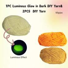 50克/包 夜光纱线，夜光纱线，DIY手工编织、钩编、地毯、帽子、服装 - 彩色 - 查看 48