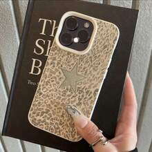 1个TPU材质酷炫豹纹星形图案手机壳，兼容 17 Pro Max/17/16 Pro Max/15/13/12/11、S20 FE/A15/S24/A55、Note 11/Note 12/Note 13 Pro，全包防摔软壳保护套 - 白色 - 查看 2