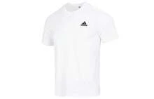 Adidas ESSENTIALS Logo Print Retro Casual Comfortable Minimalist Daily Round Neck Short Sleeve T-Shirt, White - White - View 12