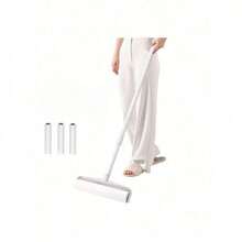 9.45英寸加长伸缩手柄粘毛滚筒 | 360°旋转头 | 3个高粘性替换装 | 宠物毛发去除器 | 地毯/沙发/汽车/衣物清洁工具（2种款式随机发货） - 彩色 - 查看 12