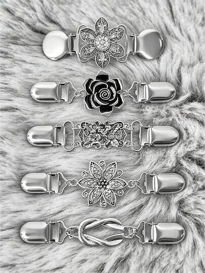 Clips de cintura vintage, clips para suéter, clips para vestido, clips para abrochar chal, clips para cuello de cárdigan, apretador de cintura para pantalones y vestidos para mujeres