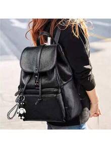 Women Fashion Backpacks - Black - View 5