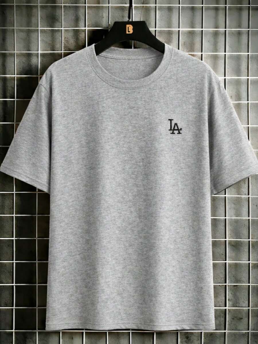 Unisex Printed Shirts, Short Sleeve T-Shirts, Crew Neck T-Shirts, 100% Cotton 30.1 - Heather Gray - Xem 1