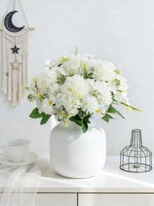 Bó hoa cúc giả bằng lụa 1/3/60 bông, trang trí hoa sống động như thật cho nhà cửa, nhà hàng, phòng tắm, nhà bếp, phòng ngủ, thích hợp cho Ngày của Mẹ, ngày lễ, tiệc sinh nhật, sân vườn ngoài trời. - trắng - Xem 2