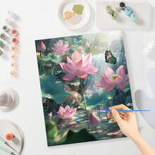 1 Set Sunflower Personalized DIY Digital Oil Painting Kit, Birthday Gift Puzzle Set, No Painting Experience Required, Can Be Used As Wall Art, Easy To Complete Exquisite Artwork, Size 40x50cm - Mustard Yellow - View 14