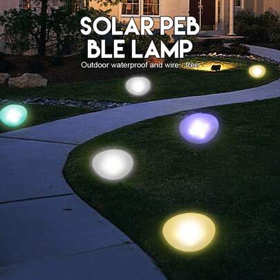 1pc Solar Garden Lights Outdoor, Waterproof Solar Powered Stone Light Outdoor Landscaping Lights For Garden Pathway Yard Lawn Light