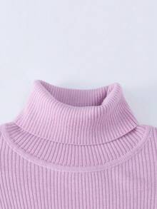 Annil Children's Clothing - Boys' And Girls' High-Neck Long-Sleeved Pullover Sweaters Made Of Knitted Wool, Providing Winter Warmth And Elasticity With Cotton Content. - Golden Bell Powder - View 4