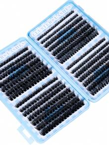 504pcs Segmented False Eyelashes DIY Set, Cluster Fake Lashes, Soft Individual Lashes, Includes Individual Lashes, Glue, Sealant, Tweezers, Creates Natural Soft Lash Effect, Large Capacity Lash Book, Suitable For Beginners - Black - View 5