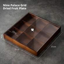 Caja de almacenamiento de aperitivos de madera multicapa con tapa transparente - Recipiente compartimentado para frutos secos, dulces y alimentos secos. Material de madera de moda y duradero: organiza los aperitivos, los mantiene frescos. Apilable/desmontable: ideal para el hogar, fiestas y uso en la cocina. Fácil de limpiar: excelente para uso diario, fiestas y almacenamiento decorativo! - Granate - Ver 16