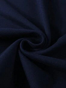 GRDR 男士夏季休闲拉链领短袖T恤 - 藏蓝色 - 查看 4