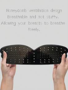 1 pieza Sujetador autoadhesivo invisible sin costuras, sujetador sin tirantes ni espalda realzador, con aletas transpirables y elevador de busto lateral, ropa interior y accesorios para mujer - Negro - Ver 4