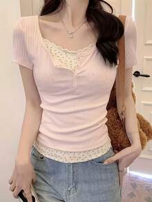 Women T-Shirts - Apricot - View 6