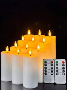 4/12 High-Quality LED Flameless Candles, Battery Powered (Batteries Not Included), With Remote Control 2/4/6/8 Hour Timer, Easy To Use, Suitable For Holidays, Parties, Weddings And Home Décor. - Warm Light - View 12