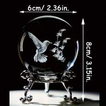 60mm/80mm Black Obsidian Crystal Ball With Silver Base, Feng Shui Divination Ball, Home Decor Photography Prop, Christmas & Halloween Decoration Gift - A - View 8