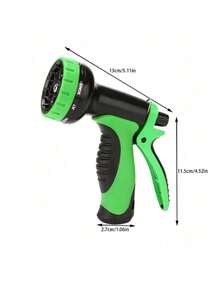 3/4 Inch American Made Flexible Expandable Garden Hose With 10-Function High Pressure Spray Nozzle, For Watering And Cleaning - C - View 3