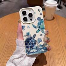 1个TPU材质清新治愈海洋探索图案手机壳，兼容 17 Pro Max/17/16 Pro Max/15/13/12/11、S20 FE/A15/S24/A55、Note 11/12/13 Pro，全包防摔软壳保护套，国际版，非国内版 - 白色 - 查看 4