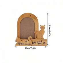 Pet Memorial Photo Frame Adorable 6 Inch Cat Dog Pattern Picture Frame For Cat Lovers Home Office Decor - Plum - View 7
