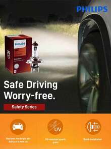 PHILIPS 1 Pair H4 24V 70W High Brightness Halogen Truck Headlights, Made Of Anti-UV Quartz Glass, High Pressure & Heat Resistant, Bright Lighting Without Glare, Plug And Play - A - View 2