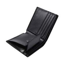 2026 Nueva llegada Billetera y portacartas antirrobo de alta gama con letras en relieve para hombres - Billetera plegable premium de textura de moda y multifunción para tarjetas de crédito para hombres, regalo ideal para llevar a diario para novio/padre/esposo, cumpleaños/aniversario/Día del Padre/Día de San Valentín - Café - Ver 8